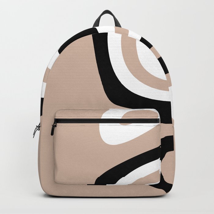 Abstract Neutral Mid Century 52 Backpack