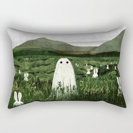 White Rabbits Rectangular Pillow