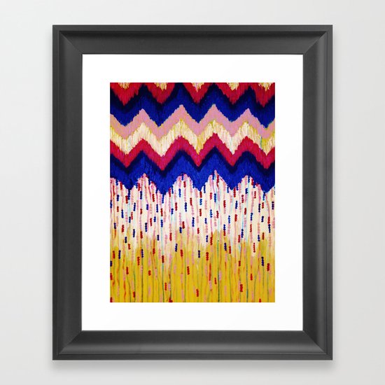 SHINE ON, Revisited - Americana Red White Blue USA Abstract Acrylic Painting Home Decor Xmas Gift Framed Art Print