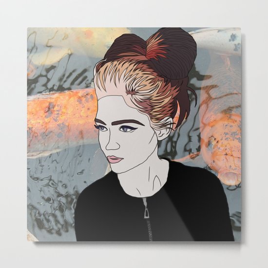 Grimes Digital Print Metal Print