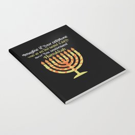 Imagine Your Cellphone Hanukkah Candle Menorah Notebook