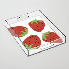 Strawberry Sassy Acrylic Tray