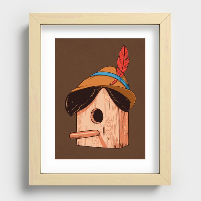 Woodpecker´s house Recessed Framed Print