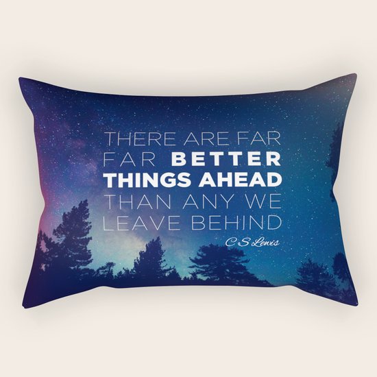 CS Lewis "Better Things Ahead" Rectangular Pillow