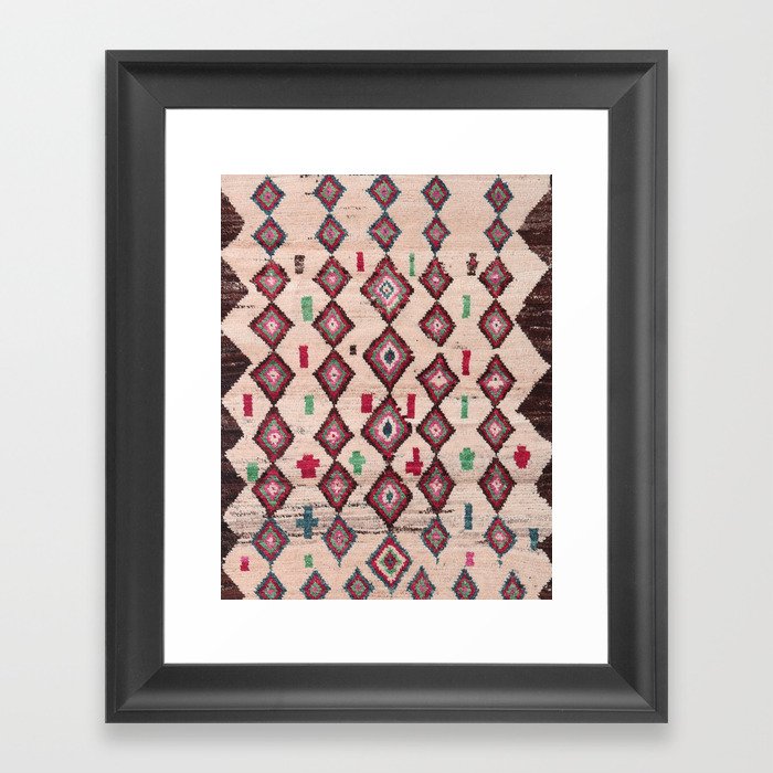 Traditional Moroccan Berber Design Framed Art Print