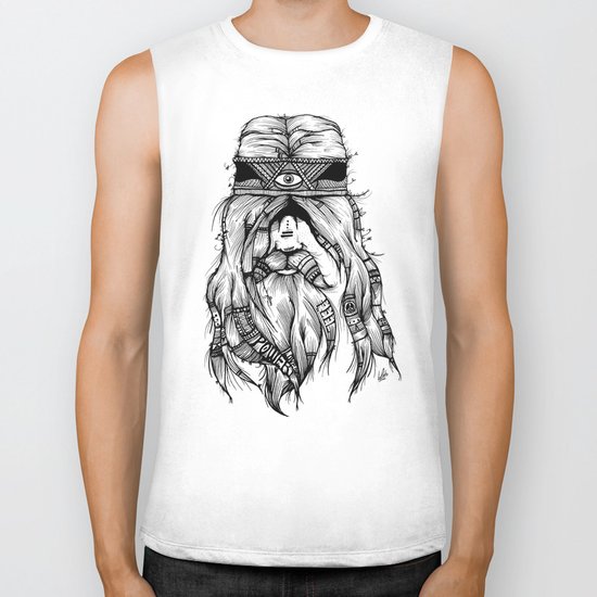 Feel, Peace, Love & Power Biker Tank