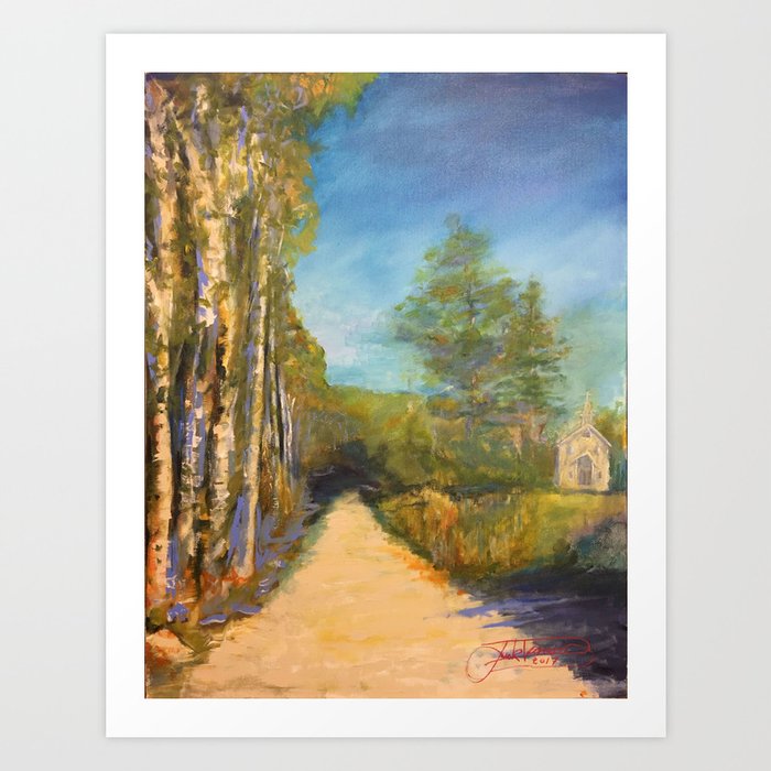 Old Country Church Art Print By Jackdiamondart Society6