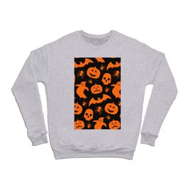 Halloween Spooky Trick-Or-Treat Black & Orange Crewneck Sweatshirt