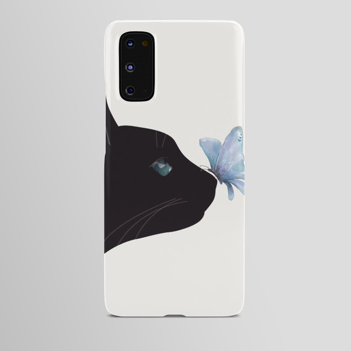 Cat and Butterfly Android Case