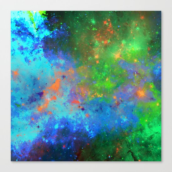 Speed Of Light - Abstract space painting Canvas Print