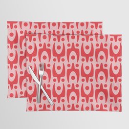 Mid Century Modern Abstract Pattern 746 Red and Pink Placemat