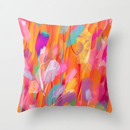 Floral abstract 55 Throw Pillow