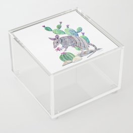  Armadillo with Cactus Watercolor  Acrylic Box