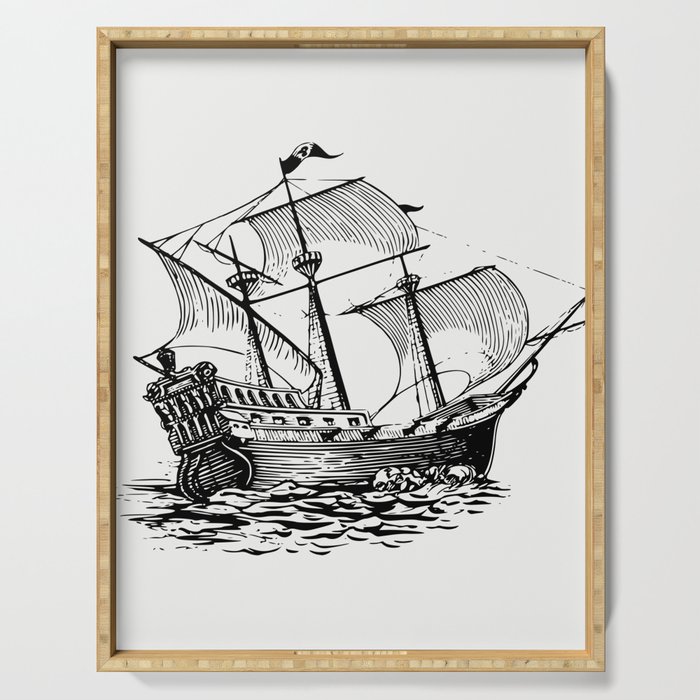 Pirate Ship Serving Tray