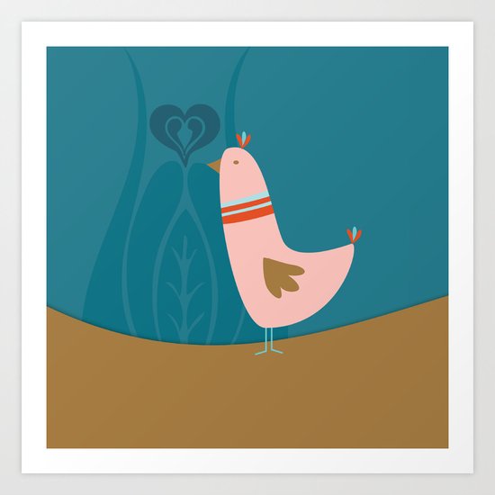 Folsky bird Art Print