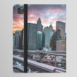 Sunset From the Brooklyn Bridge | New York City Skyline iPad Folio Case