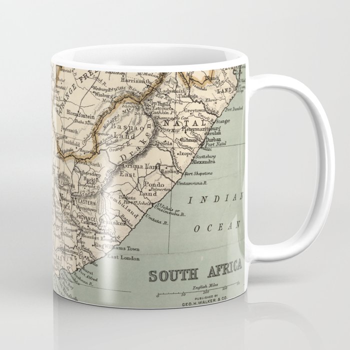 Vintage Map of South Africa (1889) Coffee Mug