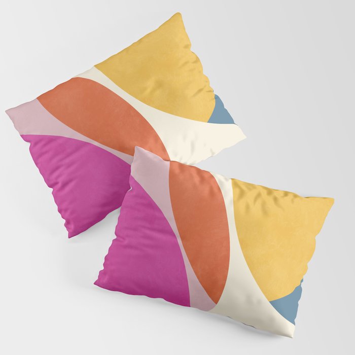 mid century modern semi-circles Pillow Sham