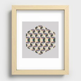 Cube Tiles Recessed Framed Print