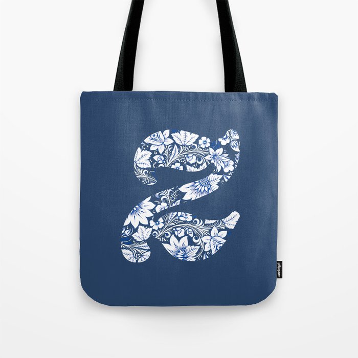 Chinese Element Blue - Z Tote Bag