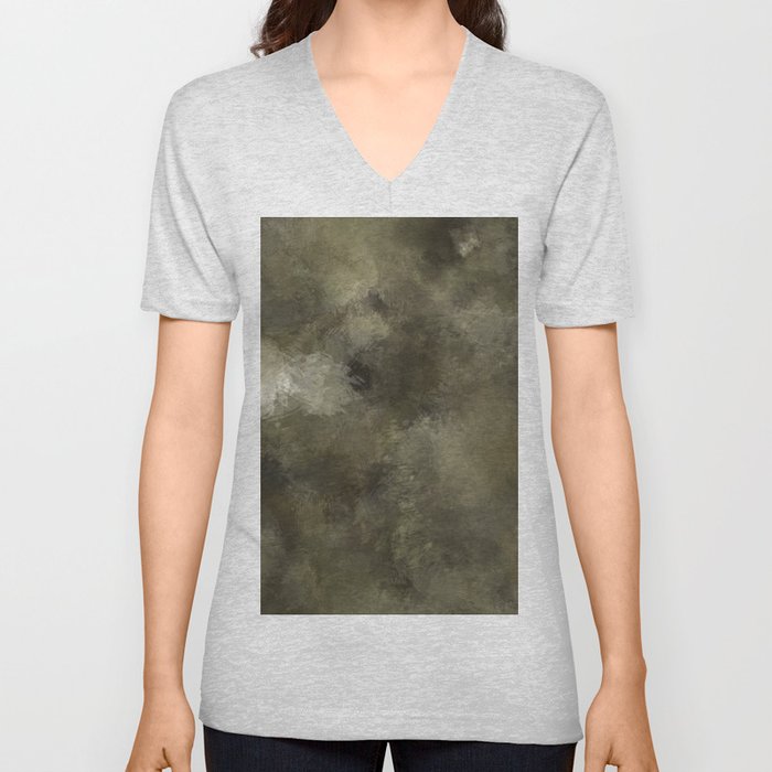Abstract camouflage look V Neck T Shirt