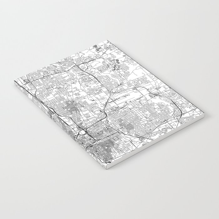 Columbus White Map Notebook