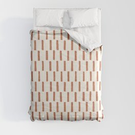 block print dash - terra cotta Comforter