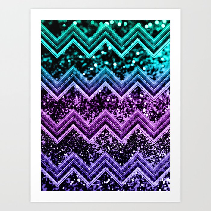 Unicorn Glitter Chevron 4 Shiny Decor Art Society6 Print Unicorn Glitter Chevron 4 Shiny Decor Art Society6 Print