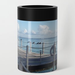 Birds looking out to sea Can Cooler