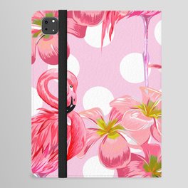 The Pink Flamingo's Party iPad Folio Case
