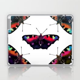 Colorful Mirrored Moths: Vibrant Cottagecore, Gremlincore Moth Pattern Illustration  Laptop Skin