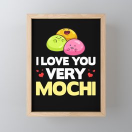 Mochi Ice Cream Donut Rice Cake Balls Framed Mini Art Print