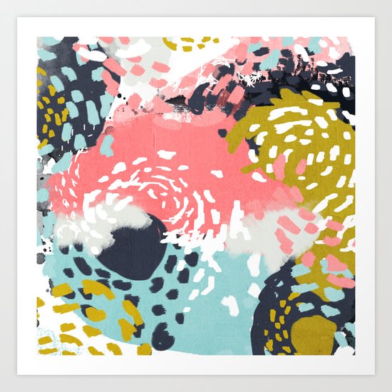 Athena - abstract painting hipster home decor trendy color palette art gifts Art Print