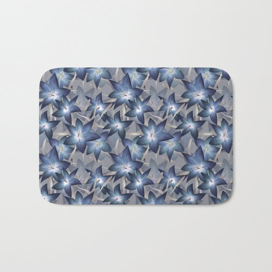Blue lilies. Lily Bath Mat