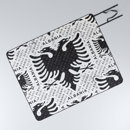 Albanian flag pattern 3 Picnic Blanket