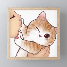 want to kiss Framed Mini Art Print
