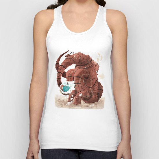 Space Brontosaurus Unisex Tank Top