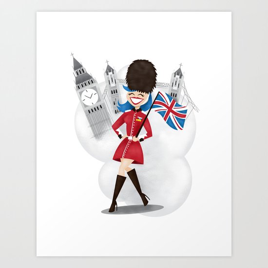 UK Girl Art Print