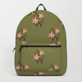 matisse inspired flowers | pink and green Backpack
