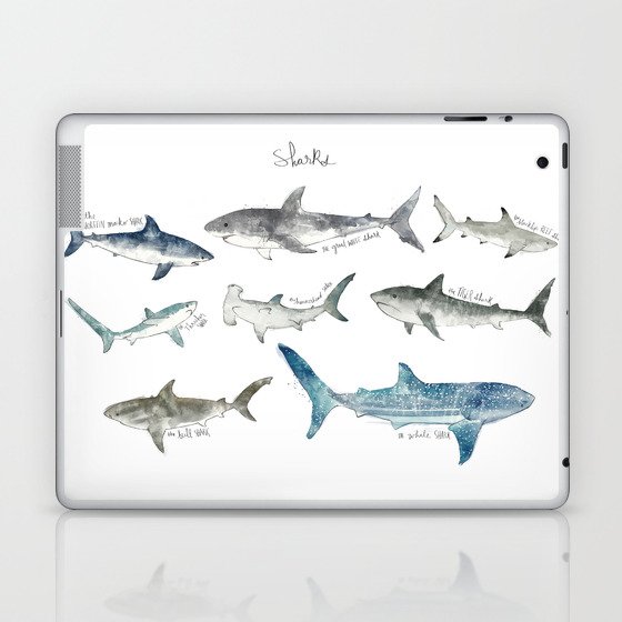 Sharks Laptop & iPad Skin