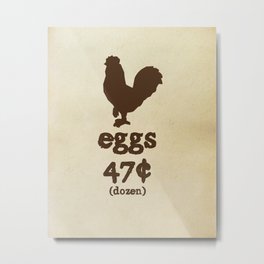 Eggs Metal Print | Digital, Graphic Design, Typography 