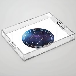 Libra Zodiac | Nebula Circle Acrylic Tray
