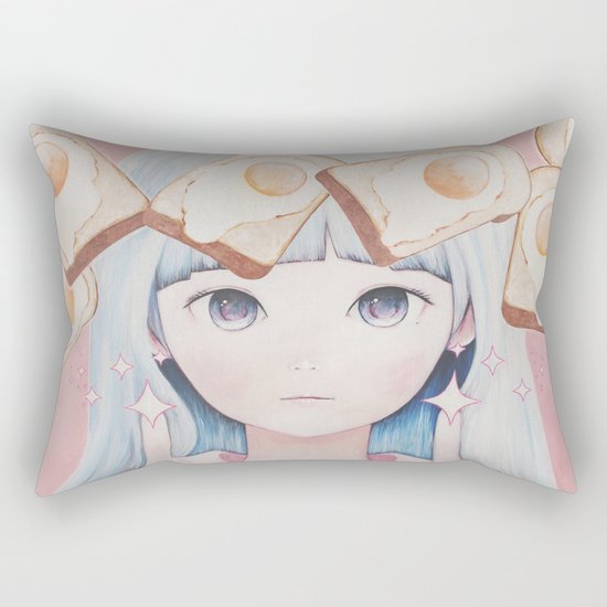 Awww Flying Breakfast 1.1 Rectangular Pillow