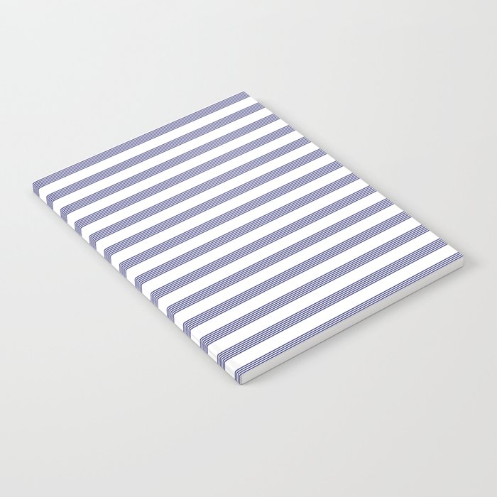 Blue- White- Stripe - Stripes - Marine - Maritime - Navy - Sea - Beach - Summer - Sailor 2 Notebook
