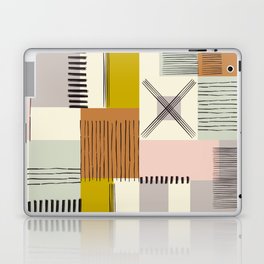 Abstract Collage Art Stripes Pastel Colors Laptop Skin
