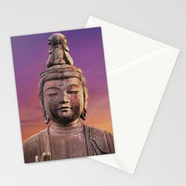 Boho Buddha Statue Image Stationery Card
