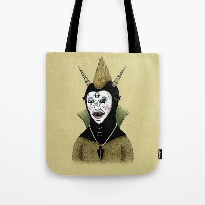 Creature with Black Amulet  Tote Bag