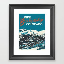 Ride Breckenridge Vintage Poster Framed Art Print
