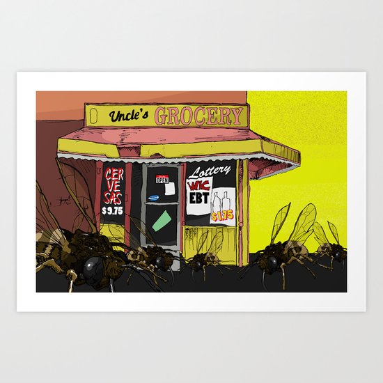 Bees in the Trap Art Print