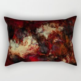 Abstract dark warm impressionism Rectangular Pillow